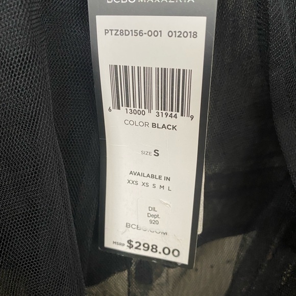 BCBG MAXAZRIA BLACK SHEER LONG COVER NWT - Picture 3 of 6